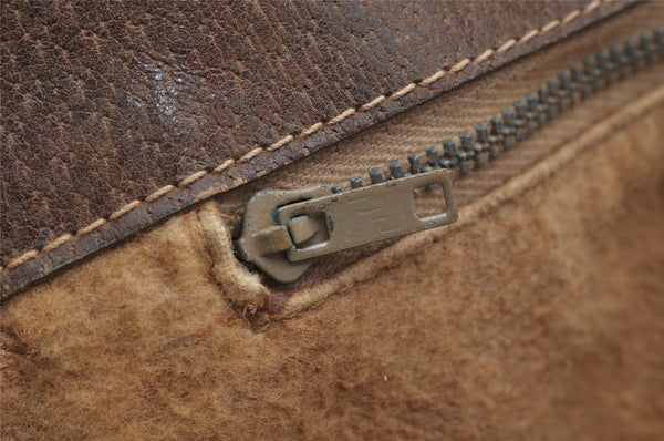 Authentic GUCCI GG Plus Shoulder Tote Bag Leather GG PVC Brown Junk 1024K