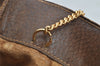 Authentic GUCCI GG Plus Shoulder Tote Bag Leather GG PVC Brown Junk 1024K