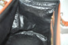 Authentic FENDI Pequin 2Way Hand Bag Purse PVC Leather Brown Black 1025I