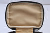 Authentic FENDI Zucca Hand Pouch Purse Canvas Leather Brown 1025K