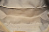 Authentic FENDI Vintage Zucchino Hand Bag Pouch Purse Canvas Leather Beige 1026K