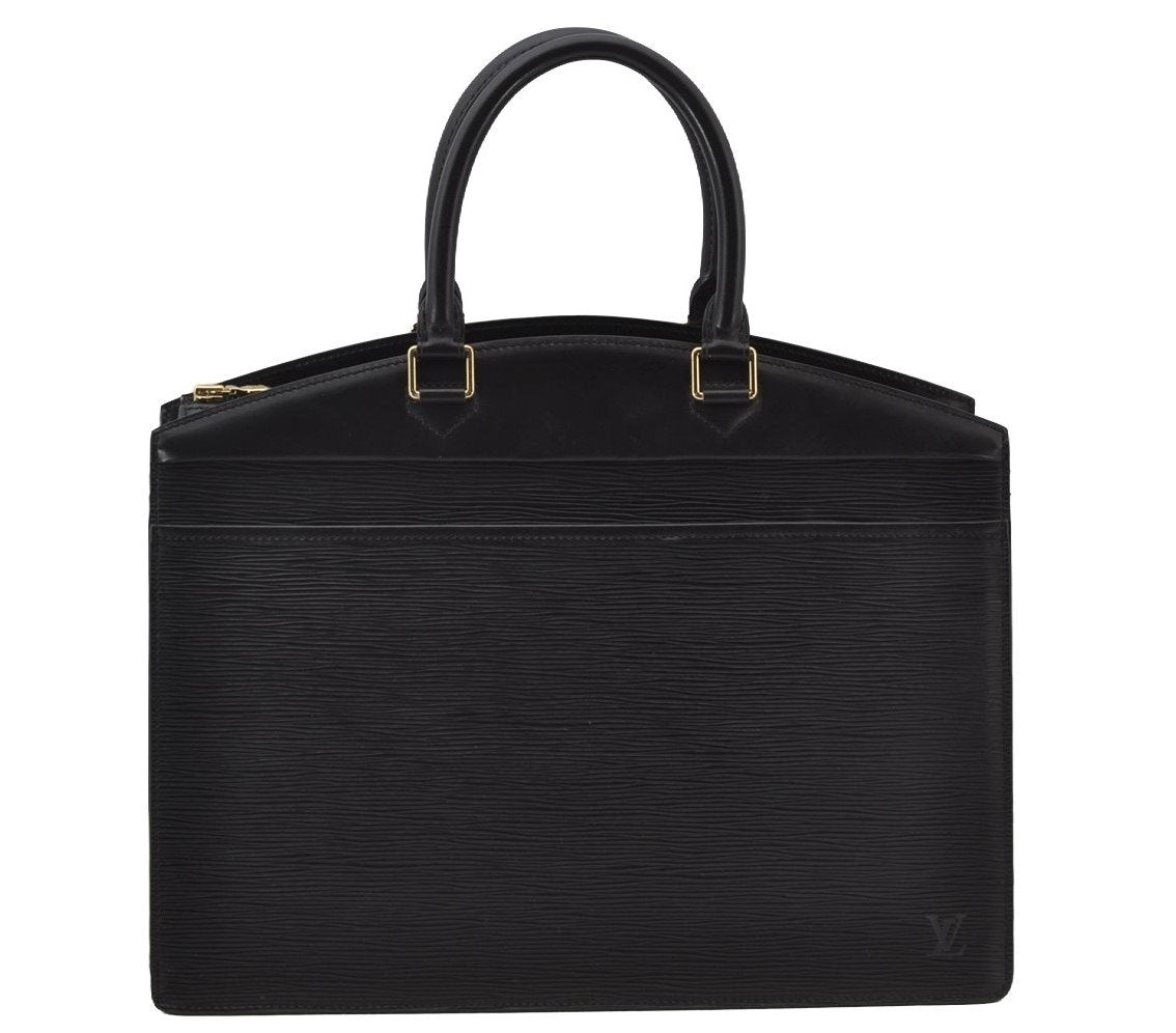 Authentic Louis Vuitton Epi Riviera Hand Bag Black M48182 LV Junk 1027J
