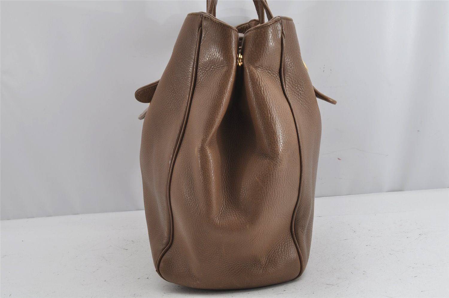 Authentic GUCCI Double G Vintage Shoulder Tote Bag Leather 251826 Brown 1028K