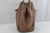 Authentic GUCCI Double G Vintage Shoulder Tote Bag Leather 251826 Brown 1028K