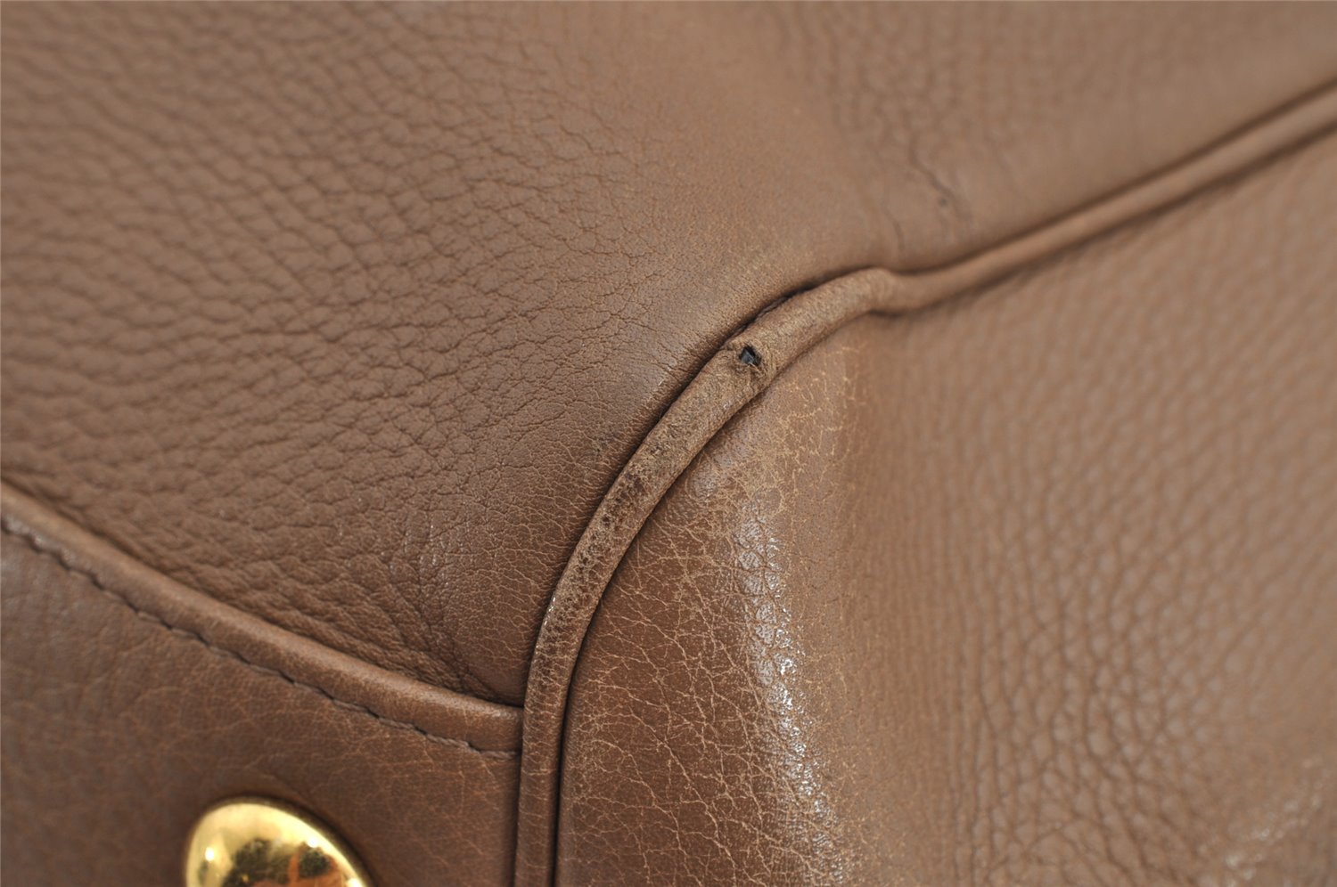 Authentic GUCCI Double G Vintage Shoulder Tote Bag Leather 251826 Brown 1028K