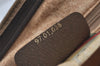 Authentic GUCCI Vintage Clutch Hand Bag Purse GG PVC Leather Brown 1029I