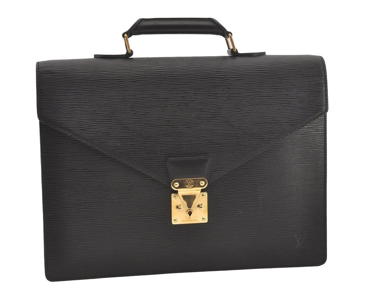 Authentic Louis Vuitton Epi Serviette Conseiller Briefcase Black M54422 LV 1029J