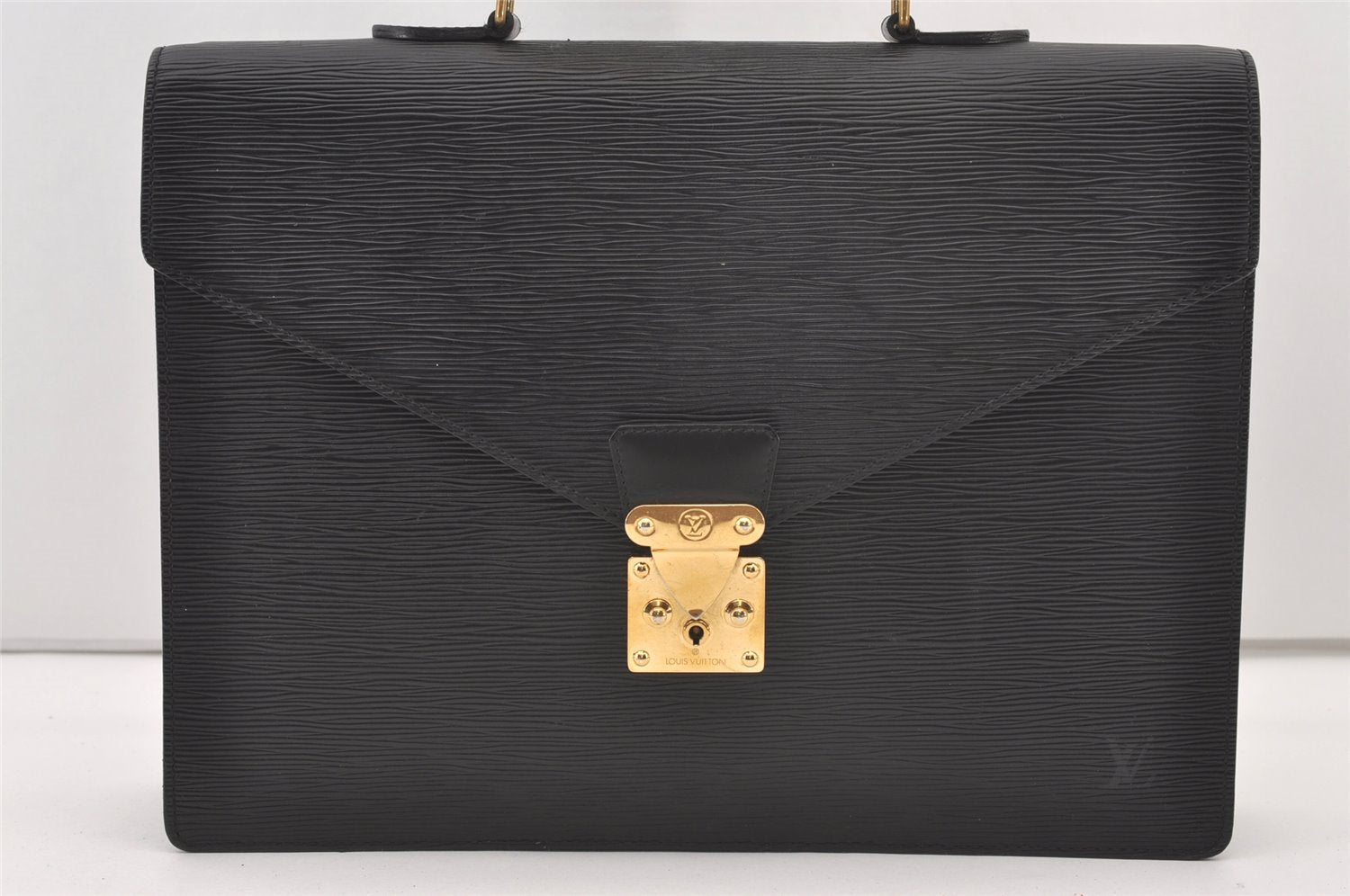 Authentic Louis Vuitton Epi Serviette Conseiller Briefcase Black M54422 LV 1029J