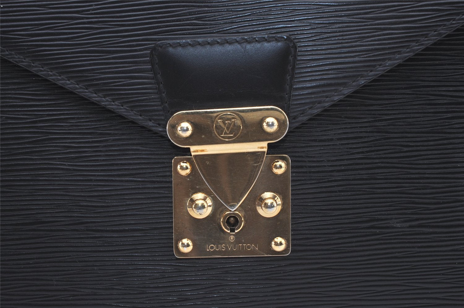 Authentic Louis Vuitton Epi Serviette Conseiller Briefcase Black M54422 LV 1029J