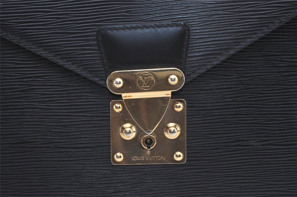 Authentic Louis Vuitton Epi Serviette Conseiller Briefcase Black M54422 LV 1029J