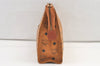 Authentic MCM Vintage Visetos Leather Clutch Hand Bag Purse Brown 1029K