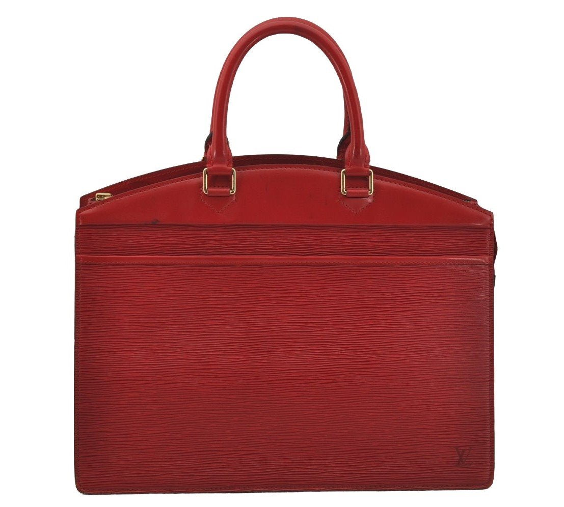 Authentic Louis Vuitton Epi Riviera Hand Bag Red M48187 LV Junk 1030J