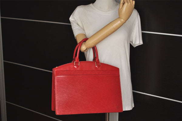 Authentic Louis Vuitton Epi Riviera Hand Bag Red M48187 LV Junk 1030J