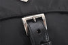 Authentic PRADA Nylon Tessuto Leather Shoulder Cross Body Bag Purse Black 1031J