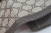 Authentic GUCCI Web Sherry Line Clutch Hand Bag Purse GG PVC Leather Brown 1031K