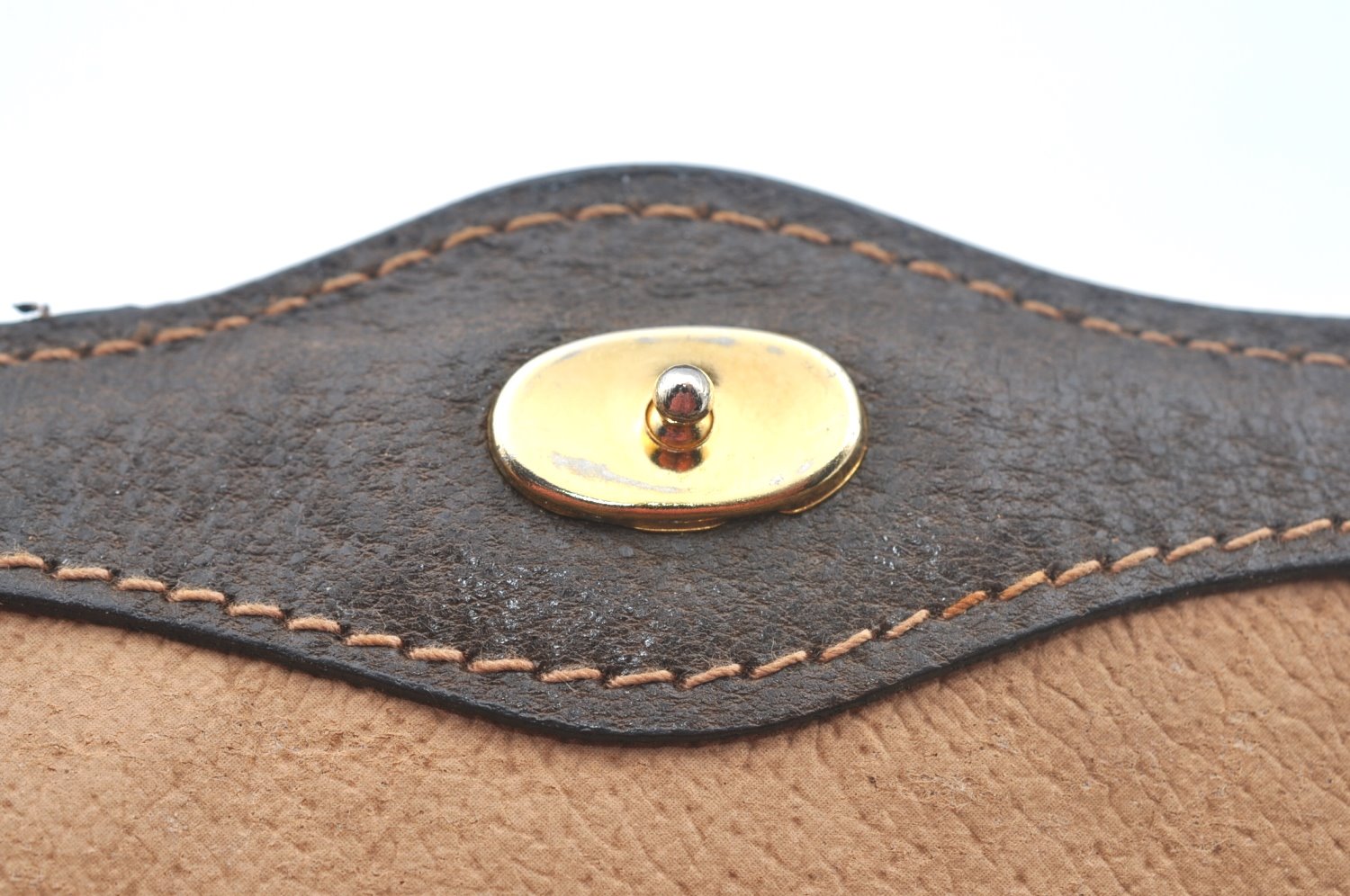 Authentic GUCCI Web Sherry Line Clutch Hand Bag Purse GG PVC Leather Brown 1031K