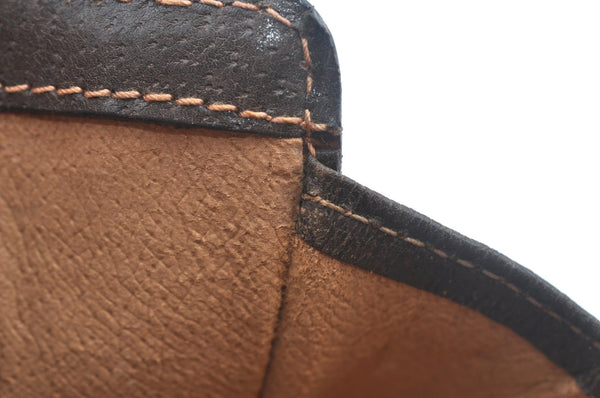 Authentic GUCCI Web Sherry Line Clutch Hand Bag Purse GG PVC Leather Brown 1031K