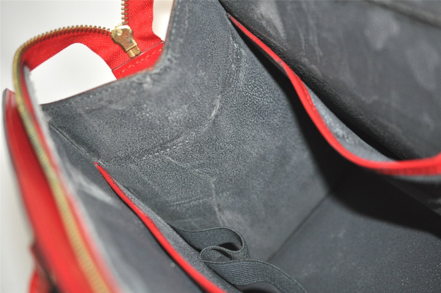 Authentic Louis Vuitton Epi Riviera Hand Bag Red M48187 LV 1032I