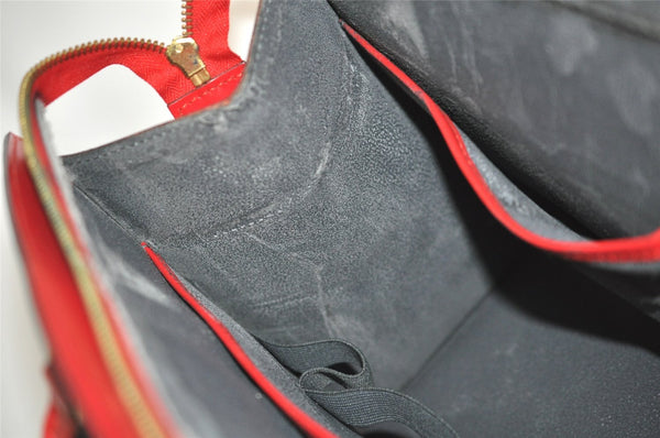 Authentic Louis Vuitton Epi Riviera Hand Bag Red M48187 LV 1032I