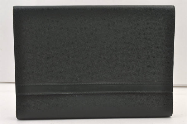 Auth Louis Vuitton Taiga Volga Document case Clutch Bag Green M30204 LV 1032K