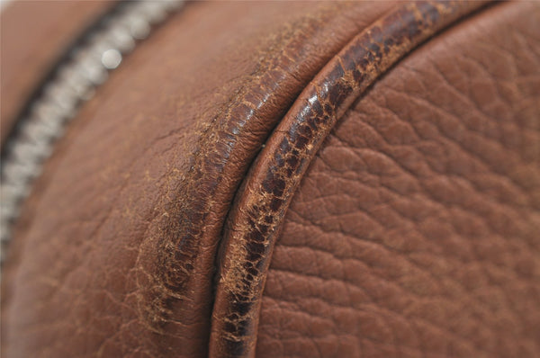 Authentic GUCCI SOHO Tassel Shoulder Cross Bag GG Leather 308364 Brown 1033I