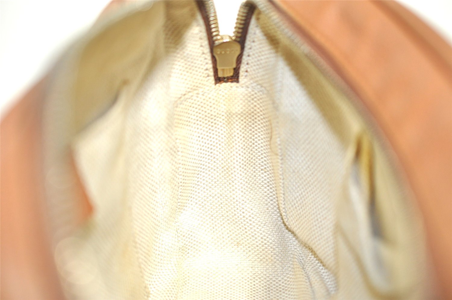 Authentic GUCCI SOHO Tassel Shoulder Cross Bag GG Leather 308364 Brown 1033I