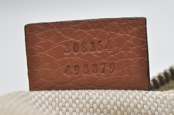 Authentic GUCCI SOHO Tassel Shoulder Cross Bag GG Leather 308364 Brown 1033I