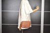 Authentic GUCCI SOHO Tassel Shoulder Cross Bag GG Leather 308364 Brown 1033I