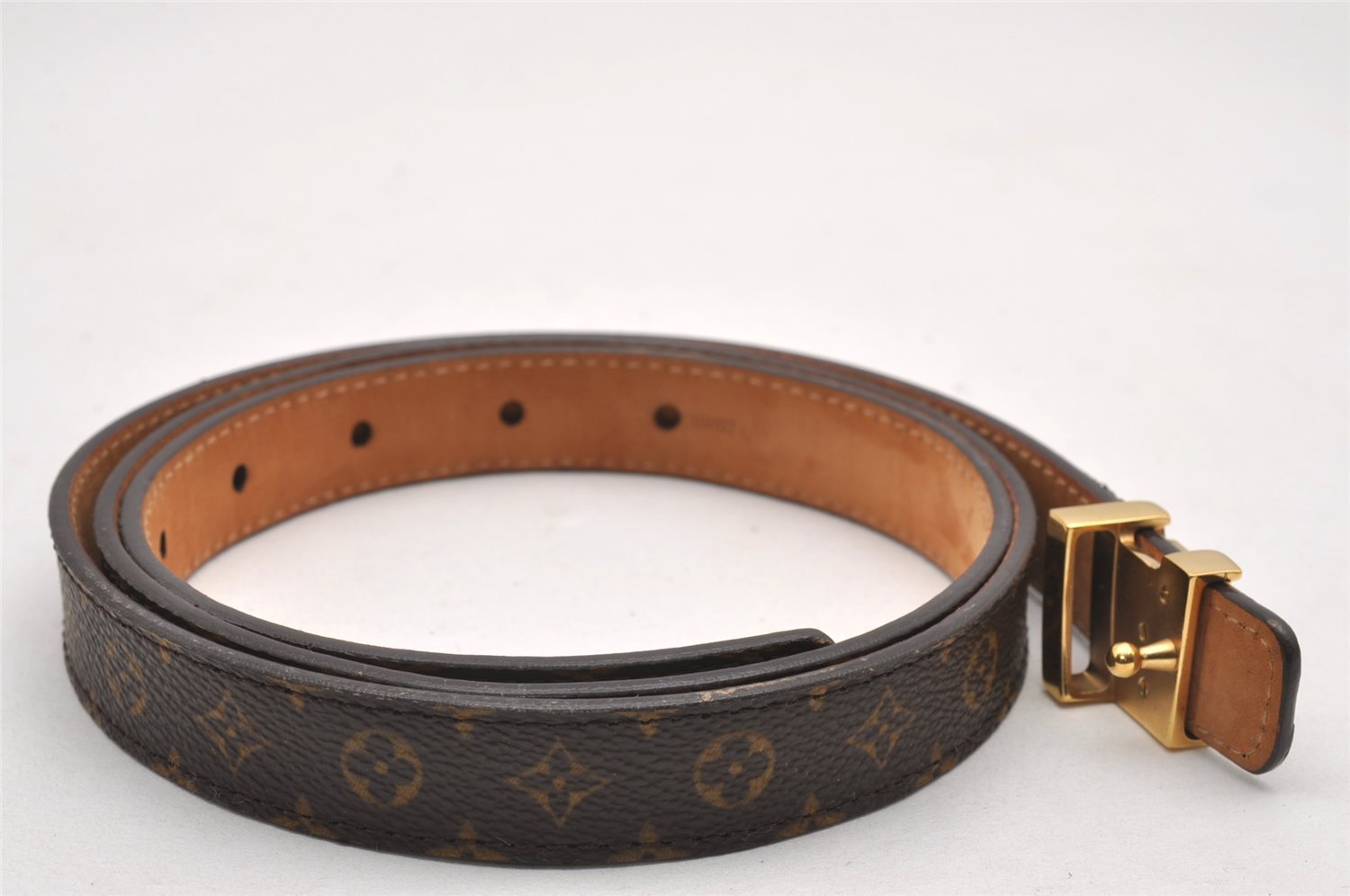 Authentic Louis Vuitton Monogram Belt LV Iconic 95cm 37.4