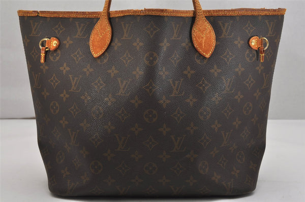 Authentic Louis Vuitton Monogram Neverfull MM Shoulder Tote Bag M40156 LV 1033K