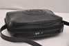 Authentic GUCCI Vintage SOHO Shoulder Cross Body Bag Purse Enamel Black 1034J