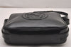 Authentic GUCCI Vintage SOHO Shoulder Cross Body Bag Purse Enamel Black 1034J