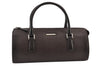 Authentic BURBERRY Vintage Leather Hand Bag Purse Brown 1034K