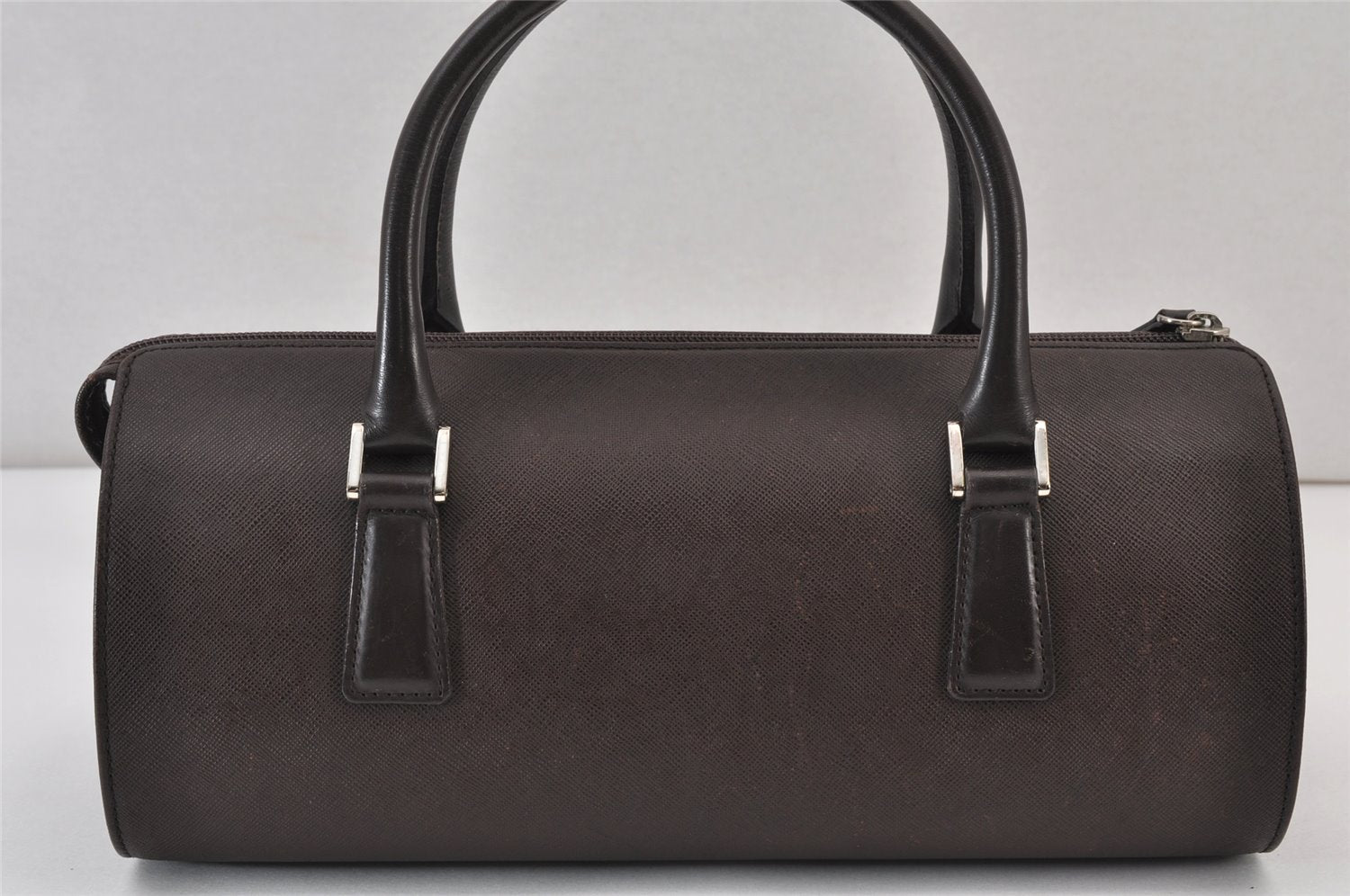 Authentic BURBERRY Vintage Leather Hand Bag Purse Brown 1034K