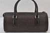 Authentic BURBERRY Vintage Leather Hand Bag Purse Brown 1034K