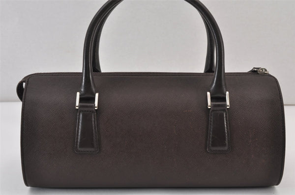 Authentic BURBERRY Vintage Leather Hand Bag Purse Brown 1034K