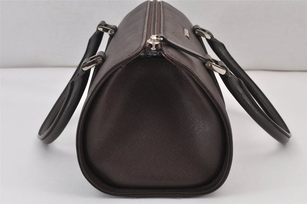 Authentic BURBERRY Vintage Leather Hand Bag Purse Brown 1034K
