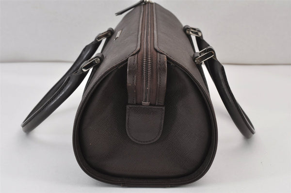 Authentic BURBERRY Vintage Leather Hand Bag Purse Brown 1034K