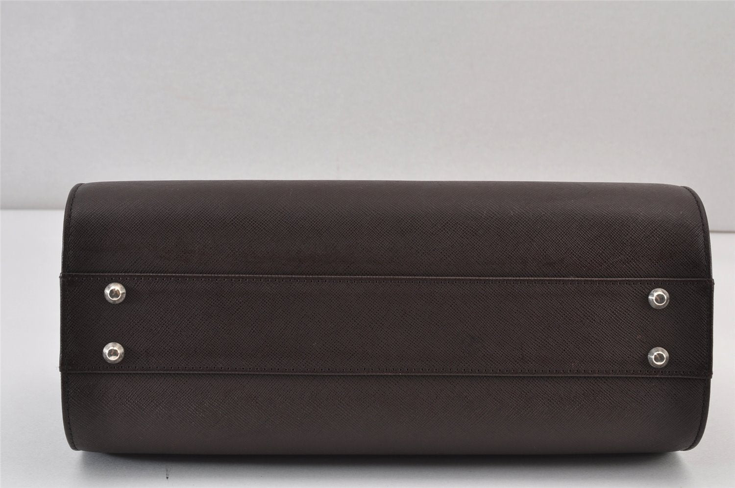 Authentic BURBERRY Vintage Leather Hand Bag Purse Brown 1034K