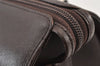 Authentic BURBERRY Vintage Leather Hand Bag Purse Brown 1034K