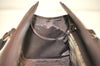 Authentic BURBERRY Vintage Leather Hand Bag Purse Brown 1034K