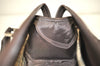 Authentic BURBERRY Vintage Leather Hand Bag Purse Brown 1034K