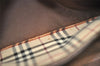 Authentic BURBERRY Vintage Leather Hand Bag Purse Brown 1034K