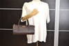 Authentic BURBERRY Vintage Leather Hand Bag Purse Brown 1034K