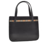 Authentic Burberrys Nova Check Shoulder Hand Bag Purse Leather Black 1035K