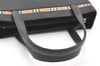 Authentic Burberrys Nova Check Shoulder Hand Bag Purse Leather Black 1035K