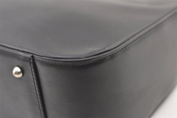 Authentic Burberrys Nova Check Shoulder Hand Bag Purse Leather Black 1035K