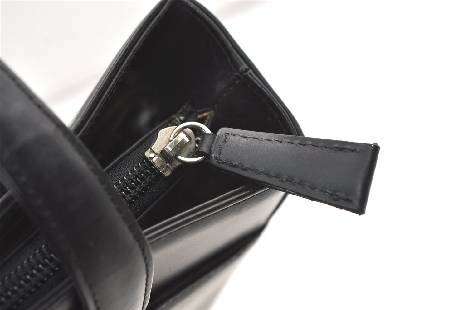 Authentic Burberrys Nova Check Shoulder Hand Bag Purse Leather Black 1035K
