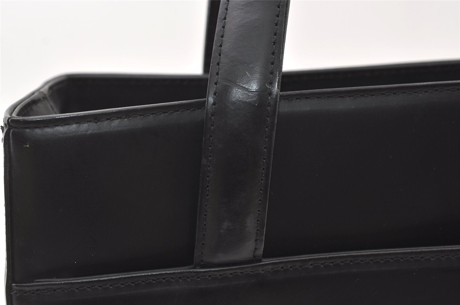 Authentic Burberrys Nova Check Shoulder Hand Bag Purse Leather Black 1035K