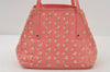 Authentic JIMMY CHOO Vintage Star Studs Leather Shoulder Tote Bag Pink 1036J